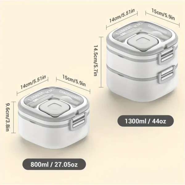 2 Stainless Steel Tier Bento Box
