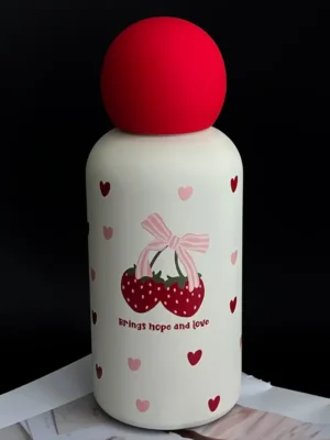 608377b8-7b90-4cfe-9e06-750ff5af61ef Strawberry Love Insulated Stainless Steel Water Bottle