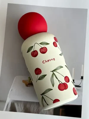 8d660b79-5850-4c30-92f0-ee4b183c444f Watercolor Cherry Insulated Stainless Steel Water Bottle