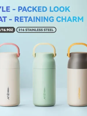 Stainless Steel Thermos Cup with Handle
