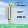 Insulated Water Bottle with 2 in 1 Straw