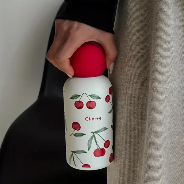 Watercolor Cherry Insulated Stainless Steel Water Bottle