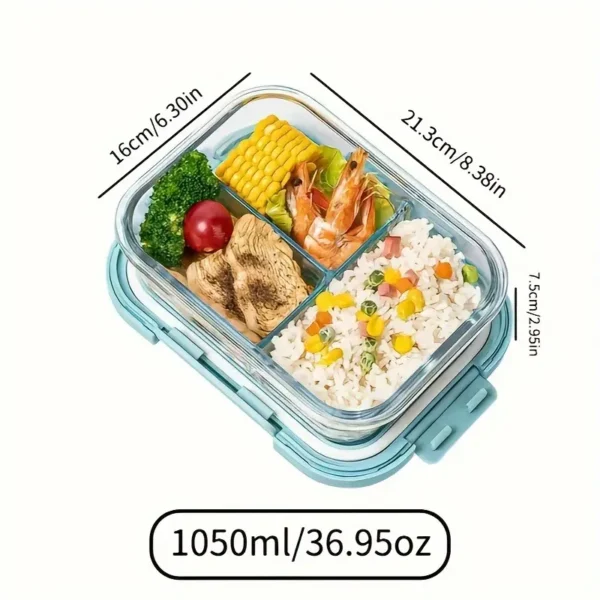 Versatile High Borosilicate Glass Lunch Box