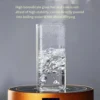 Transparent Square Water Cup with Straw
